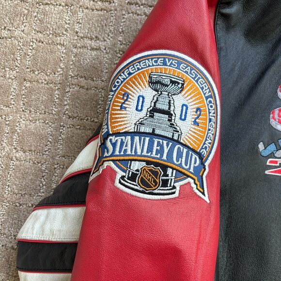 VTG Detroit Red Wings Stanley Cup Champions Leather Jacket Jeff Hamilton Large - Picture 7 of 14